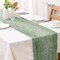 2 Pcs Sage Green Cheesecloth Table Runner - 120 inch 10FT Boho Rustic Gauze Cheese Cloth(Sage Green)120"L x 35"W